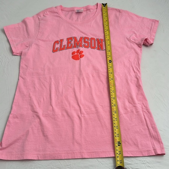 Port and Co Clemson University pink and orange logo t-shirt - Picture 8 of 11